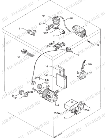 Взрыв-схема стиральной машины Privileg 022873 4 - Схема узла Electrical equipment 268